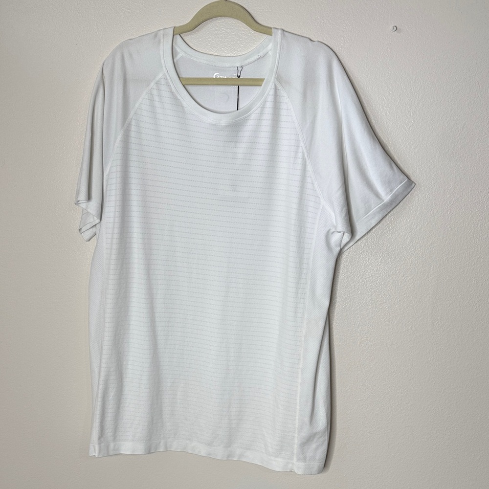Zyia Active White Short Sleeve Men's Tee 2XL